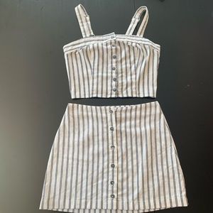 Blue and White Striped Set